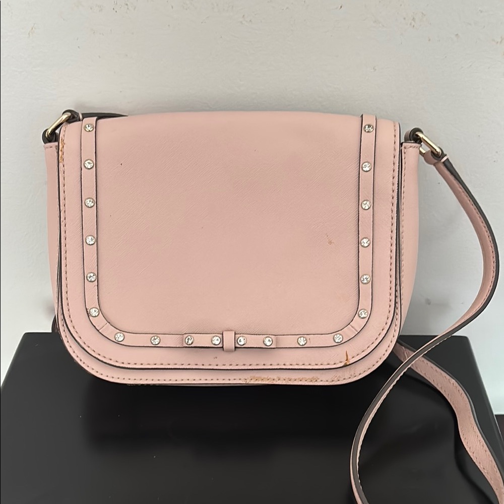 Kate Spade Light Pink Crossbody Bag with Stud Details